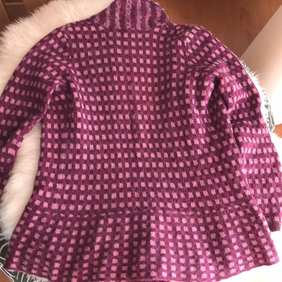 Sweater in checked pink brown check. - Picture 4 of 6